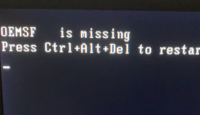 台式电脑开机出现 oemsf is missing 怎么办？真的需要重新安装系统吗？