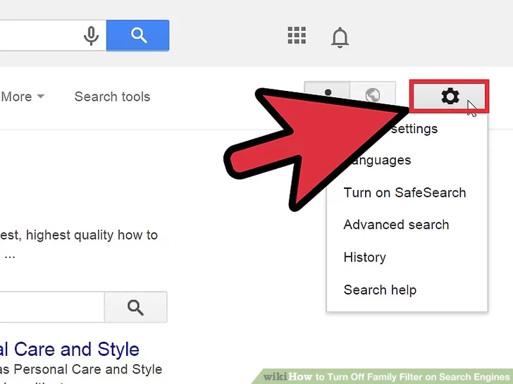 Image titled Turn Off Family Filter on Search Engines Step 3