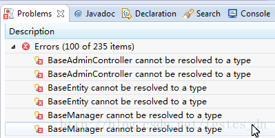 java xxx cannot be resolved to a type 错误解决方法