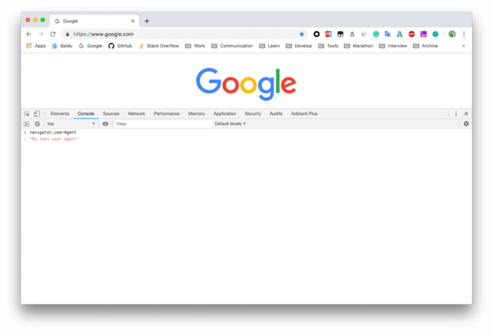 Chrome 浏览器如何修改 User-Agent
